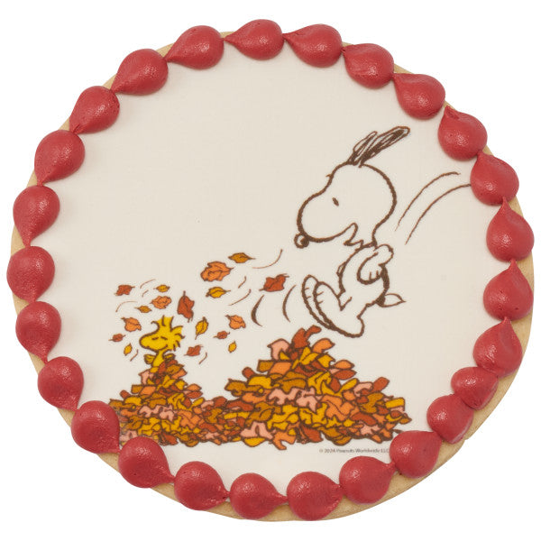Peanuts® Happy Fall Edible Cake Topper Image