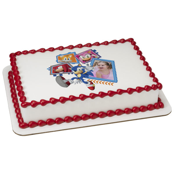 Sonic the Hedgehog and Friends Edible Cake Topper Image Frame