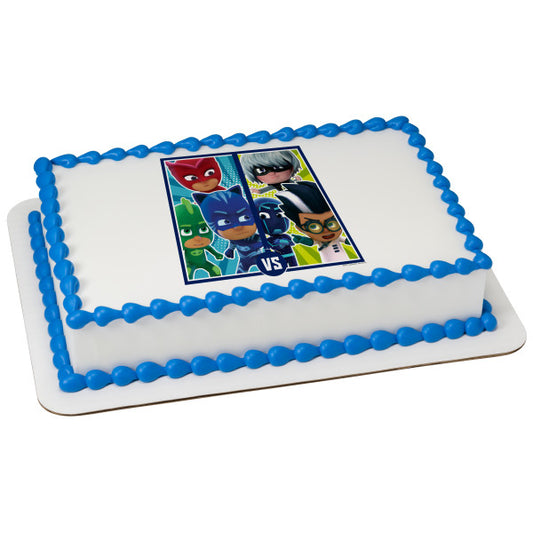PJ Masks Versus Edible Cake Topper Image