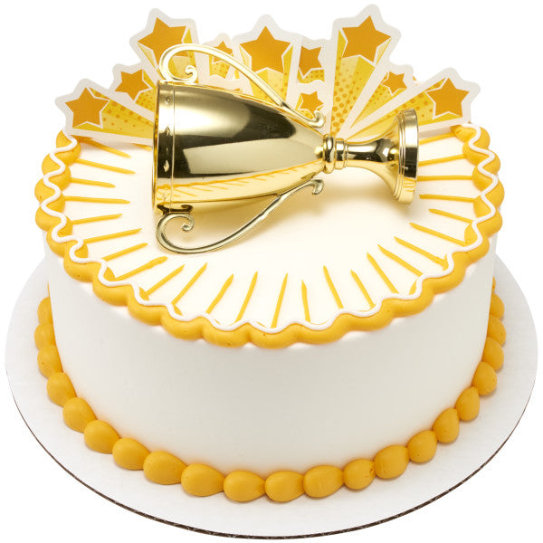 DecoSet de trofeos galardonado e imagen comestible para decoración de tartas