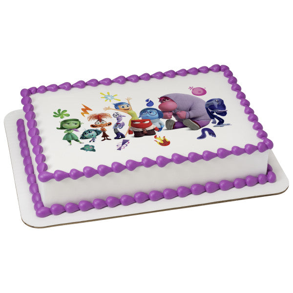 Disney and Pixar's Inside Out 2 You Belong Edible Cake Topper Image Disney and Pixar's Inside Out 2 You Belong Edible Cake Topper Image