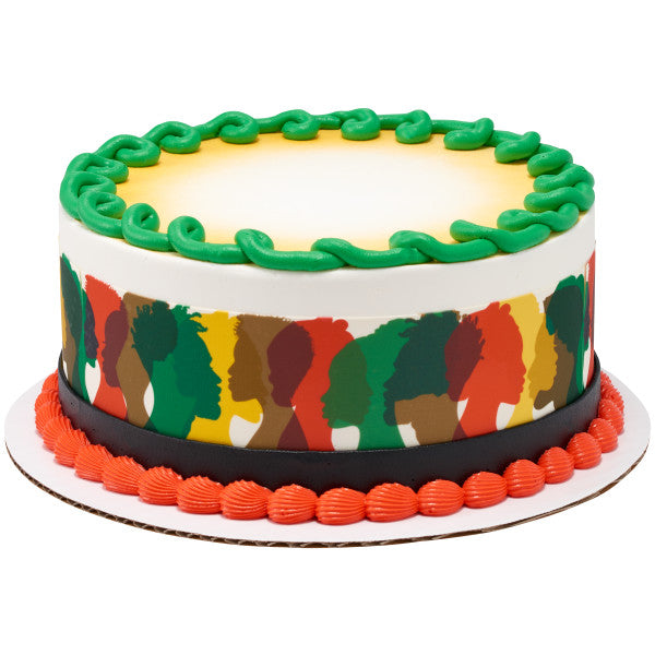 Tiras de imágenes comestibles para decoración de tartas con siluetas de Celebrate Freedom