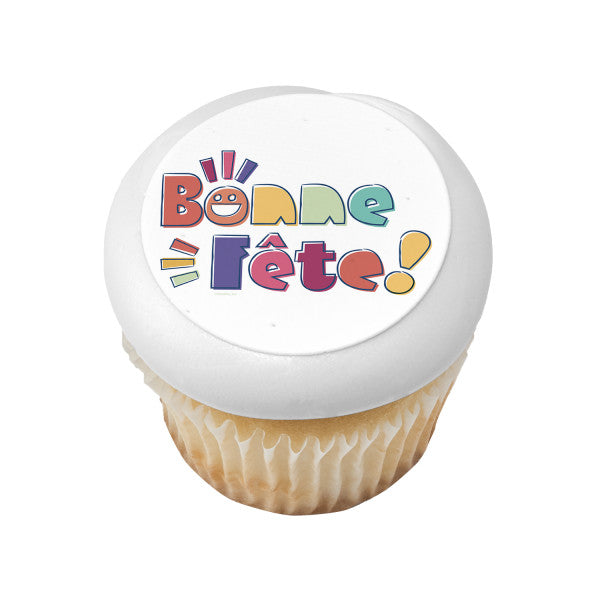 Bonne Fete! Edible Cake Topper Image