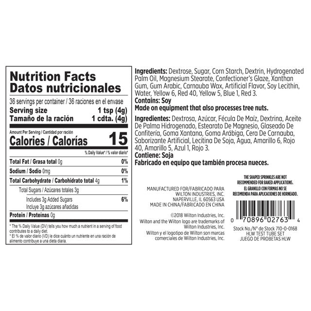 Halloween Sprinkles Test Tube Set, 5 oz.