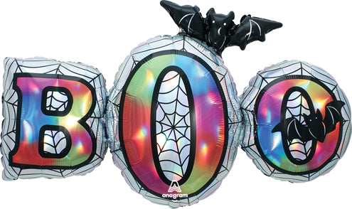 Halloween Boo Holographic 35" Foil Balloon
