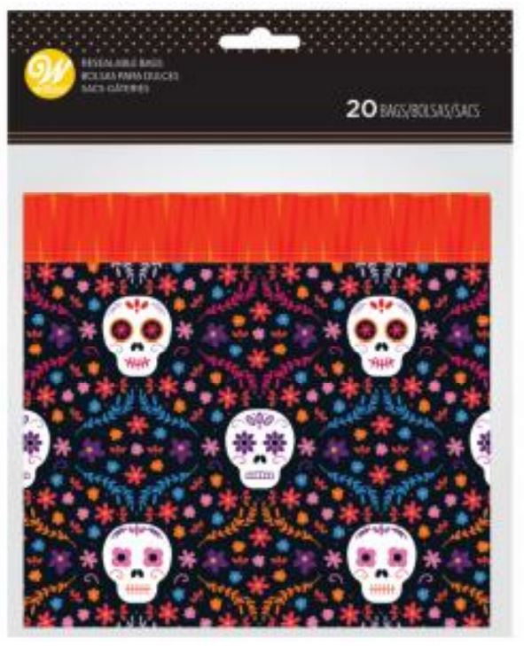 Bolsa resellable del Día de los Muertos, 20 unidades