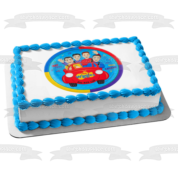 The Wiggles Greg Anthony Murray Jeff Big Red Car Edible Cake Topper Image ABPID00621