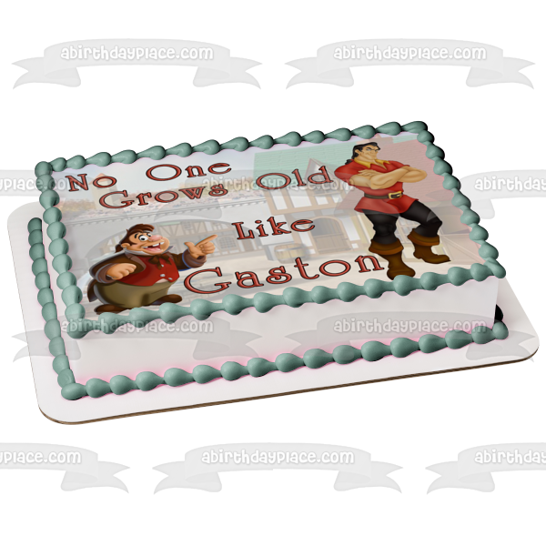 No One Grows Old Like Gaston Beauty and the Beast Inspired Edible Cake