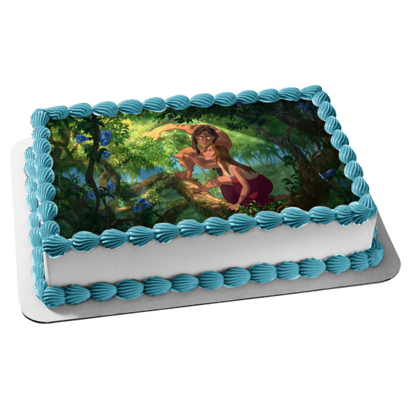 Disney Tarzan Jane Jungle Animation Movie Edible Cake Topper Image ABPID53192