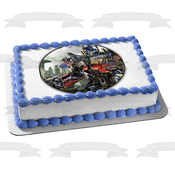 Transformers Optimus Prime Dark of the Moon Edible Cake Topper Image ABPID03266