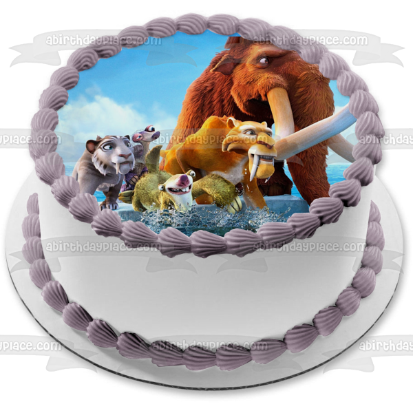 Ice Age Sid Scrat Manny and Diego Edible Cake Topper Image ABPID05777