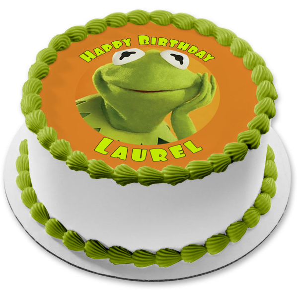 The Muppets Disney Kermit the Frog Edible Cake Topper Image ABPID12004