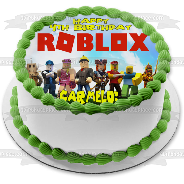 Roblox Assorted Characters Children's Books Edible Cake Topper Image ABPID15420
