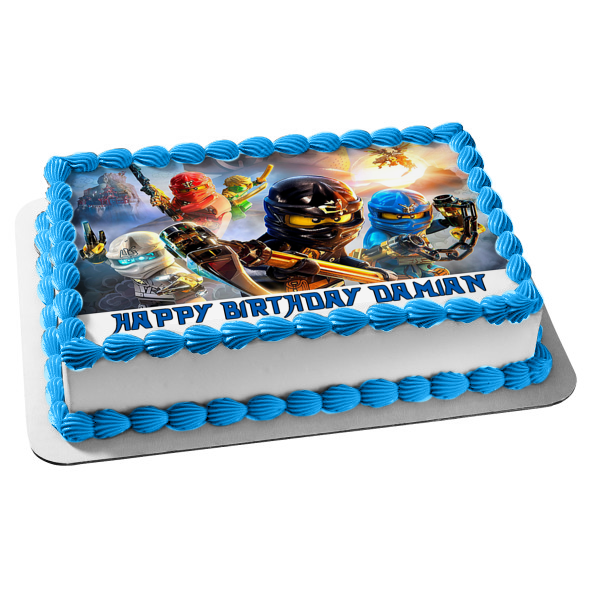 Ninjago Kai Zane Cole and Jay Edible Cake Topper Image ABPID04020