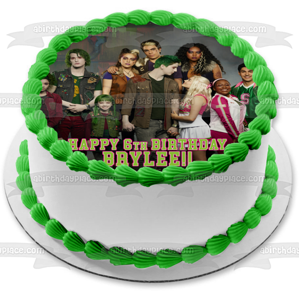 Disney Zombies 2 Seabrook High School Addison Zed Bucky Bonzo Eliza Zoey Bree Edible Cake Topper Image ABPID50939