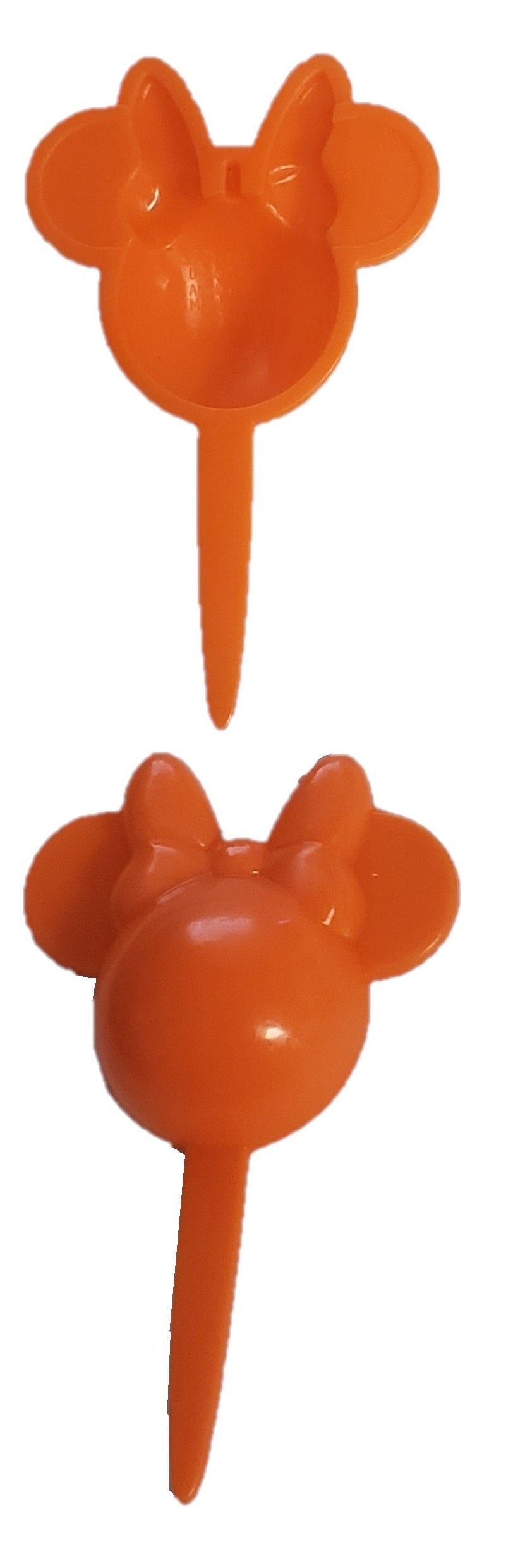 Palillos para cupcakes de Minnie Mouse naranja (12 piezas)