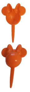 Orange Minnie Mouse Cupcake Picks (12 pieces)