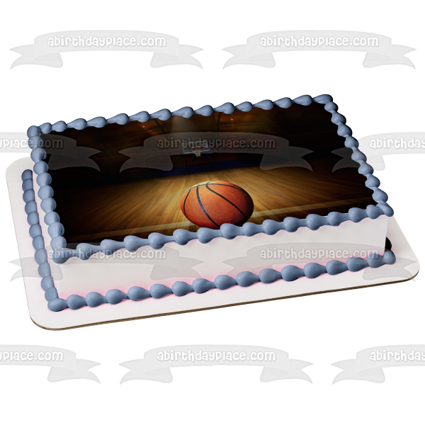 Basketball Backboard Court Edible Cake Topper Image ABPID07742 A