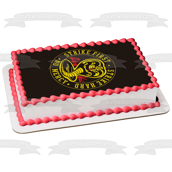 Cobra Kai Logo Karate TV Show Edible Cake Topper Image ABPID53545