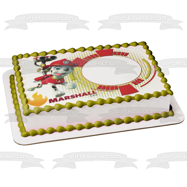 Paw Patrol Marshall Edible Cake Topper Image Frame ABPID05771