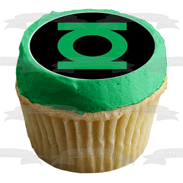 Logotipo de superhéroe Superman Batman Flash Mujer Maravilla y Linterna Verde Imágenes comestibles para cupcakes ABPID03442