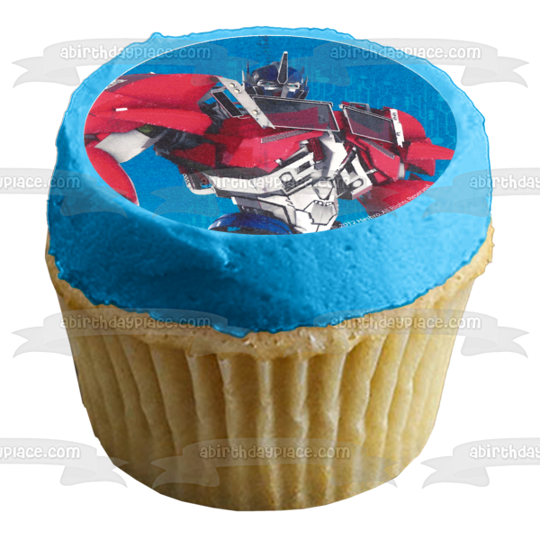 Transformers Bumblebee and Optimus Prime Edible Cupcake Topper Images ABPID03795