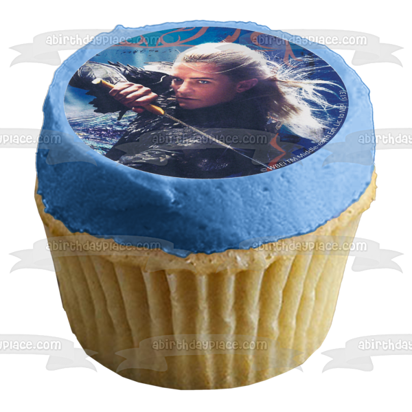 El Hobbit La desolación de Smaug Gandalf Bilbo Thorin Legolas Bardo y Tauriel Imágenes comestibles para cupcakes ABPID03905