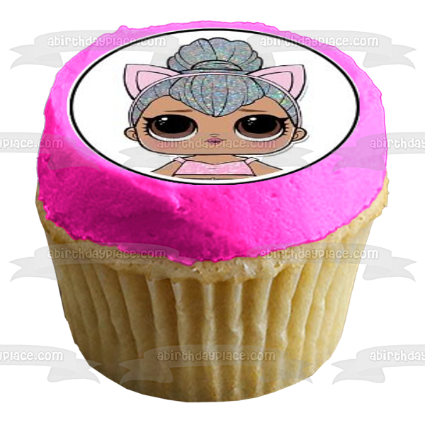 LOL. Surprise Logo Dolls Diva Rocker and Queen Bee Edible Cupcake Topper Images ABPID03991