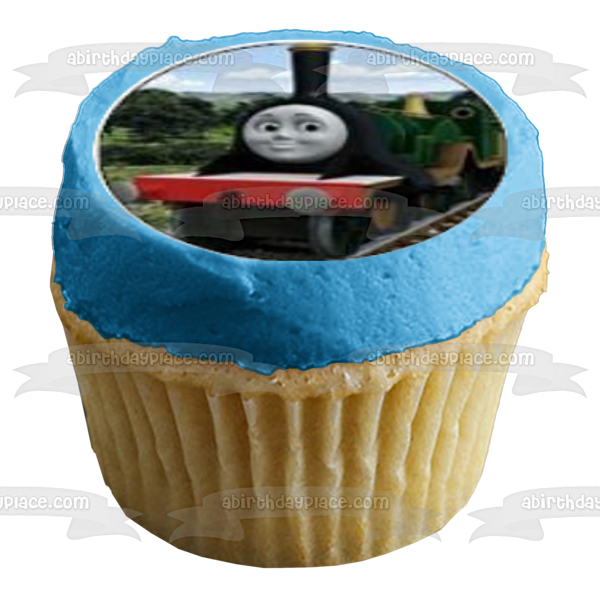 Thomas & Friends Thomas the Tank Engine James and Percy Edible Cupcake Topper Images ABPID04073