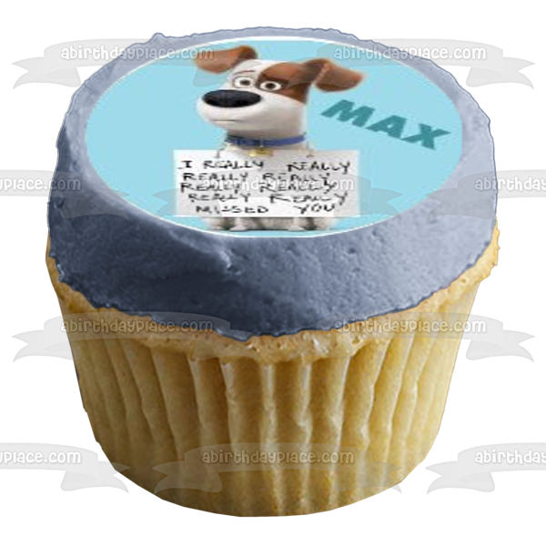 La vida secreta de las mascotas Chloe Buddy Duke Gidget Max Mel Pops Snowball Sweetpea y Mel Edible Cupcake Topper Imágenes ABPID04827