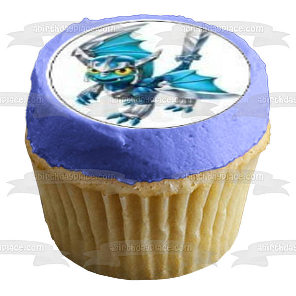 Imágenes de decoración comestible para cupcakes Skylanders Trap Team Knight Mare y Stealth Elf ABPID05233