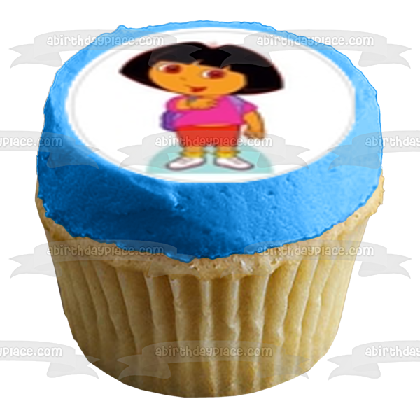 Dora the Explorer Boots Swiper Backpack and Baby Blue Bird Edible Cupcake Topper Images ABPID07037