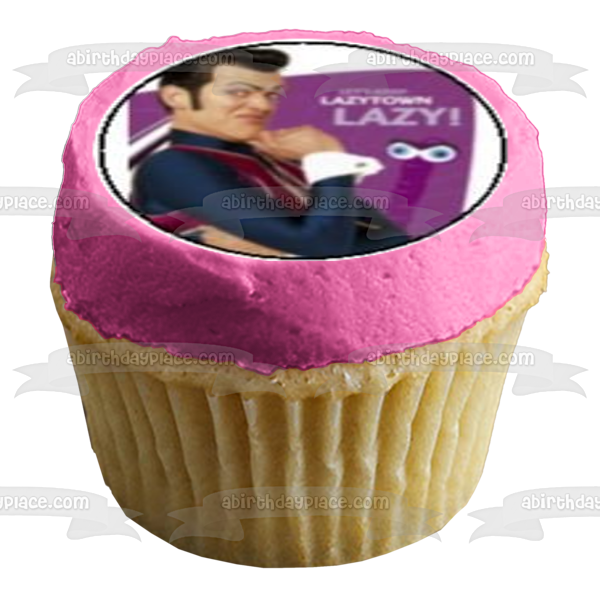 Imágenes de decoración comestible para cupcakes de Lazy Town Stephanie Sportacus y Robbie Rotten ABPID07445