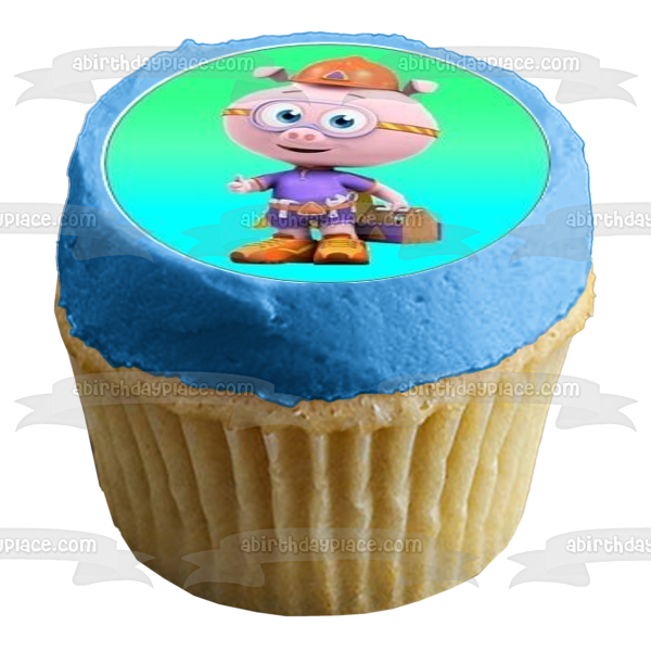 Super Why Happy Birthday Cake Pinata Whyatt Pig and Princess Pea Edible Cupcake Topper Images ABPID07671