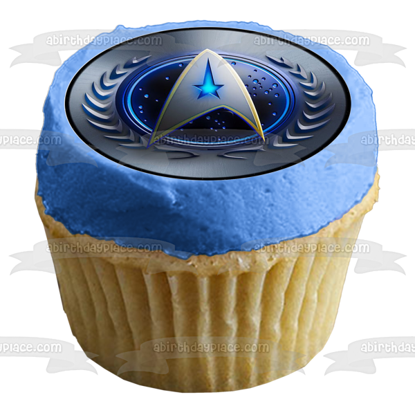 Star Trek Blue Logos Edible Cupcake Topper Images ABPID14801