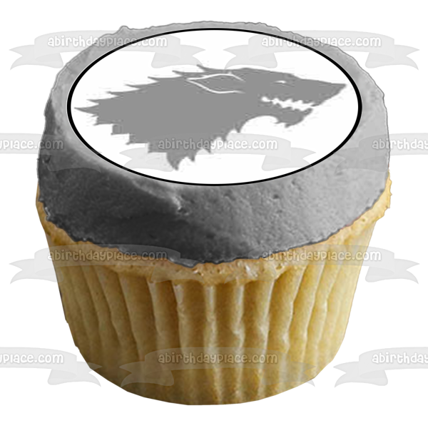 Imágenes comestibles para cupcakes con emblema de la casa Stark de Juego de Tronos ABPID14805
