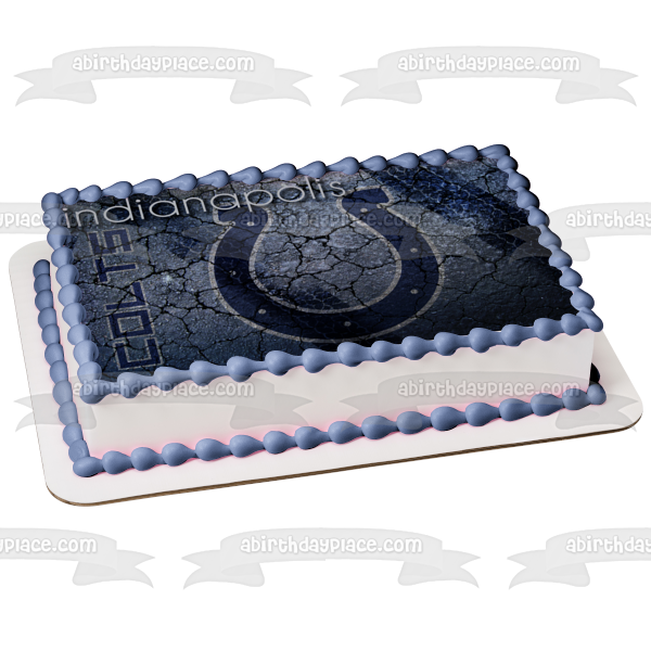 Indianapolis Colts Logo NFL Edible Cake Topper Image ABPID06354