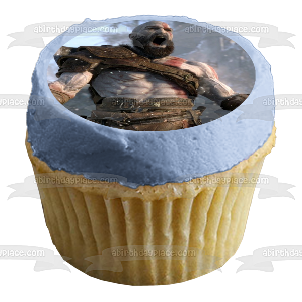 God of War Kratos Video Game Edible Cake Topper Image ABPID00720