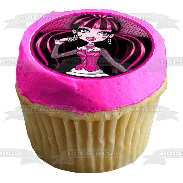 Monster High Frankie Stein Draculaura Clawdeen Wolf Cleo De Nile Lagoona Blue Edible Cupcake Topper Images ABPID00159