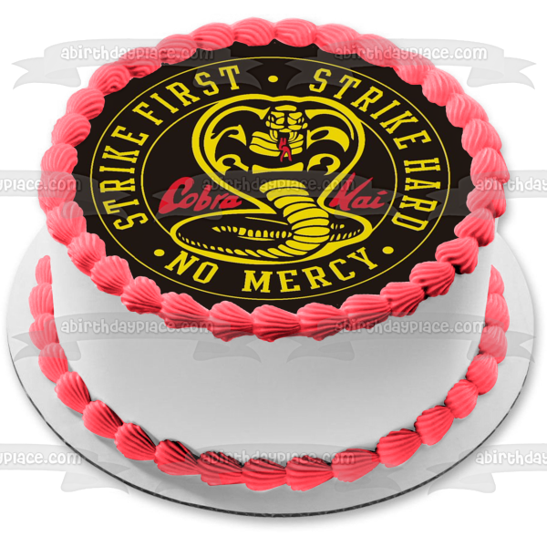 Cobra Kai Logo Karate TV Show Edible Cake Topper Image ABPID53545