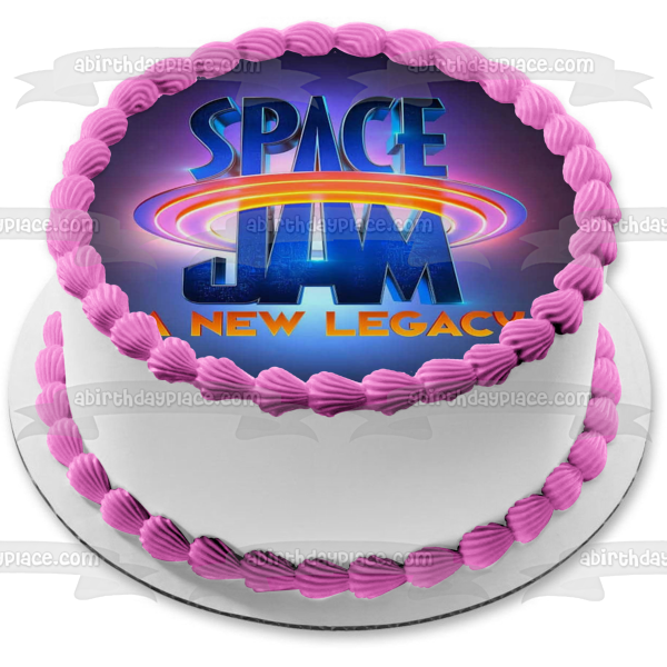 Space Jam a New Legacy Animated Basketball Movie Poster Edible Cake Topper Image ABPID53762