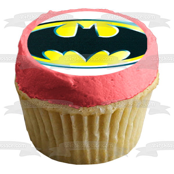 Logotipos de superhéroes Capitán América Batman Iron Man y Thor Imágenes comestibles para cupcakes ABPID07023
