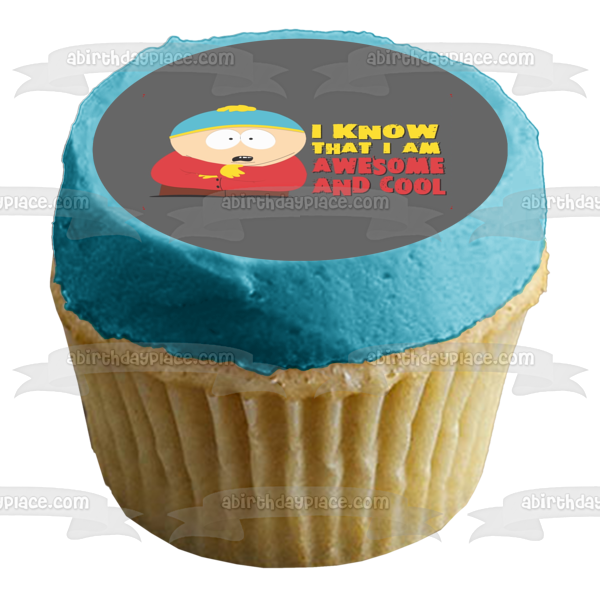 South Park Eric Cartman I Know That I Am Awesome and Cool Edible Cake Topper Image ABPID07221