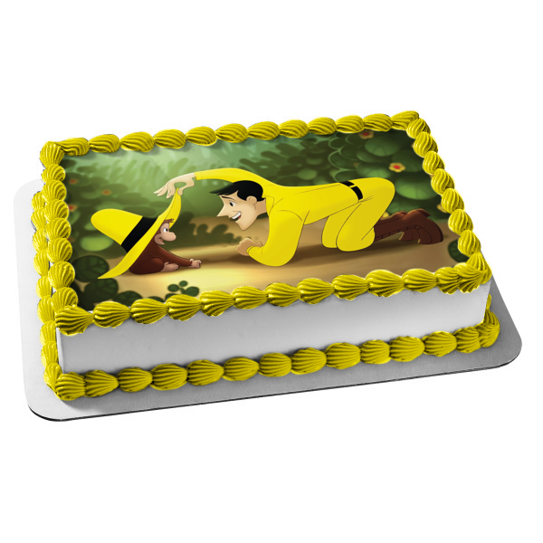Jorge el Curioso y el Hombre del Sombrero Amarillo Imagen comestible para decoración de tarta ABPID08390