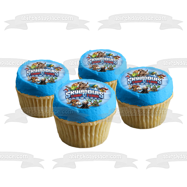 Imagen de adorno comestible para tarta Skylanders Trap Team Mini-Jini y Food Fight ABPID00852