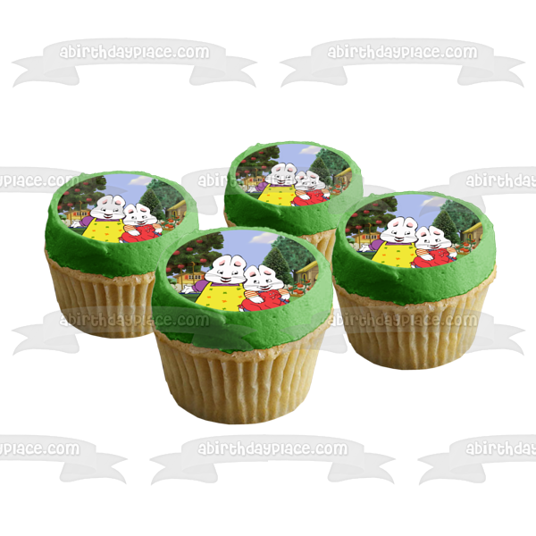 Max and Ruby Mom Trees and Apples Edible Cake Topper Image ABPID06105