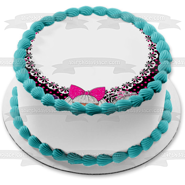 LOL Surprise Purple Queen Glitter Diva Beats Madame Queen Pink Polka Dot Background Edible Cake Topper Image Frame ABPID27166