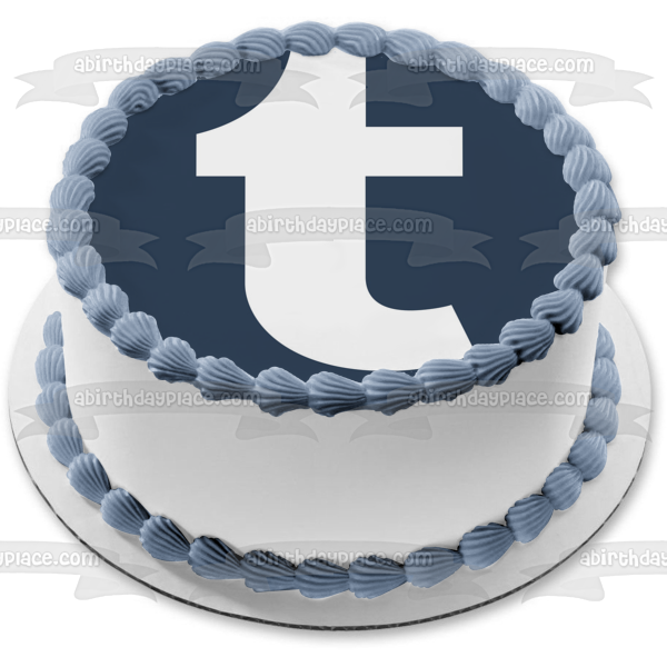 Logotipo de Tumblr con fondo Imagen comestible para decoración de tarta ABPID51776