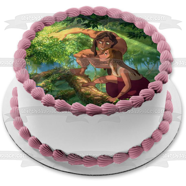 Disney Tarzan Jane Jungle Animation Movie Edible Cake Topper Image ABPID53192
