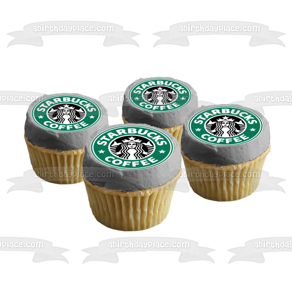 Starbucks Coffee Logo Edible Cake Topper Image ABPID10115